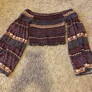 long sleeve crop top